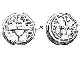 Shekel, silver, of &`;Simon&`;. The Romans allowed only great cities (not including Jerusalem) to issue silver coins. These were struck in defiance to the Romans.